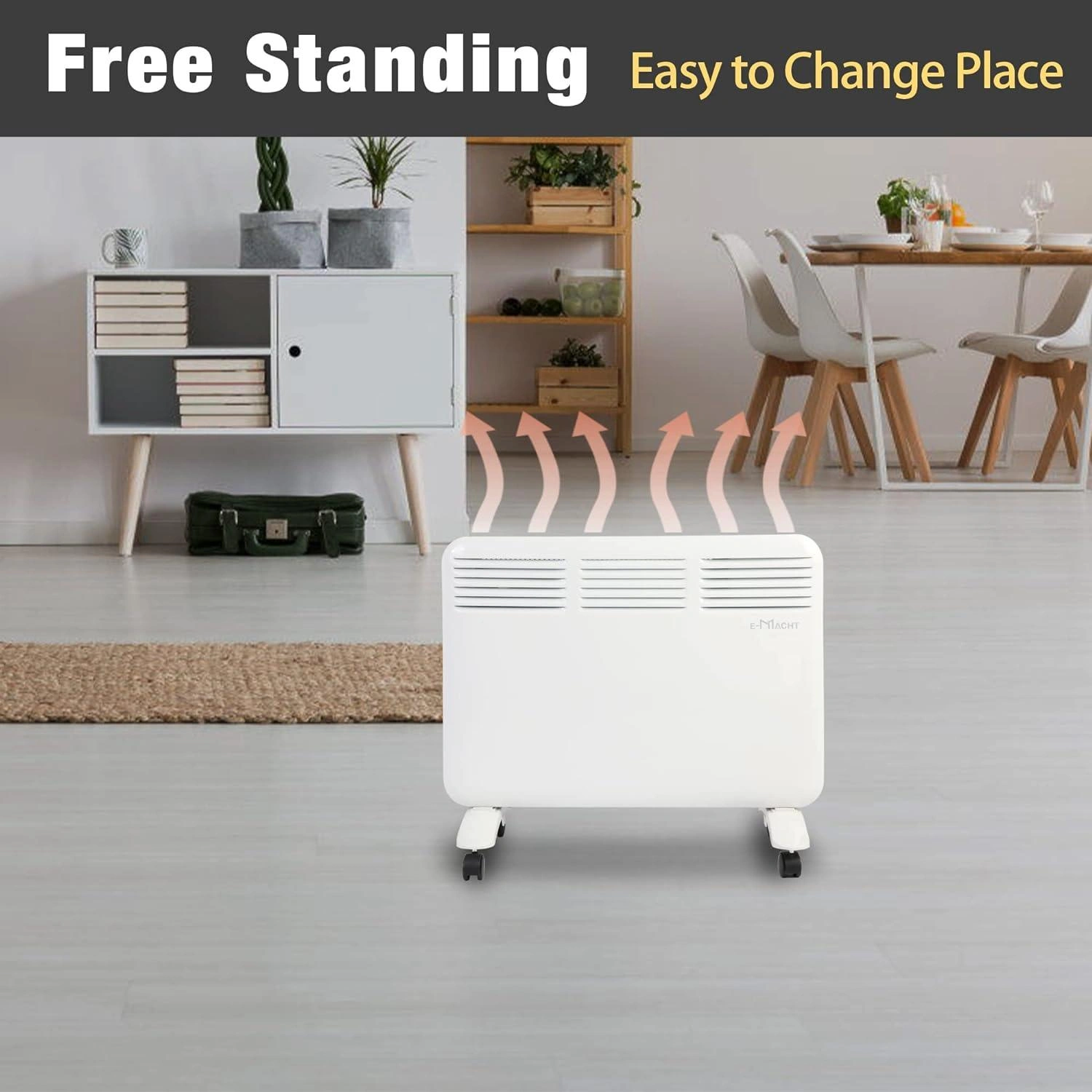 WarmUp Pro: 1000W Wall & Freestanding Heater with Smart Thermostat.